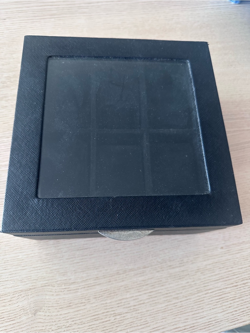 Black Jewelry Watch Display Box Case with Clear Glass Top